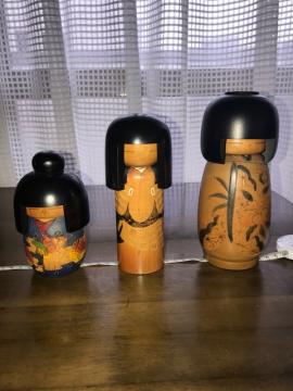 3体セット | メルカリ cm 創作こけし 3段飾りセット 民芸品 伝統こけし