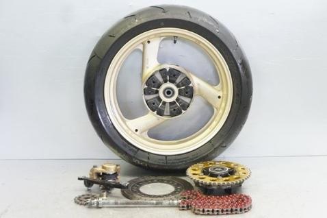 FZ750☆社外 ワイド化 リアホイール 18インチ×4.50J セット 検【ヤマハ