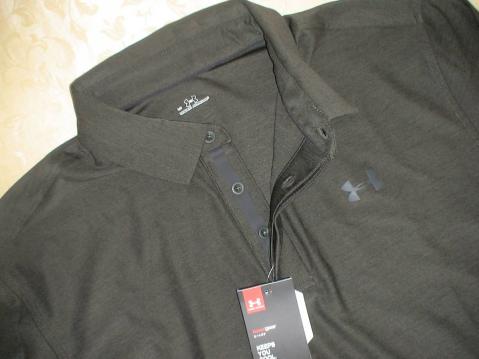 A52 新品 アンダーアーマー ゴルフ M シャツ ストレッチ 長袖tシャツ LSポロ MGF3471 ウエア（男性用） ゴルフ