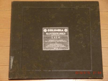 ラロ チェロ協奏曲 仏Columbia | モーリス・マレシャル LFX282⁄4