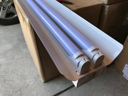 RK LED蛍光灯 120cm 40W形 2灯式 蛍光器具付き 10台セット 台座10台