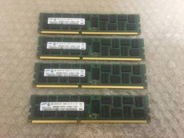 4G×4枚セット Samusung DDR3 PC3-10600R EC Registered ワーク