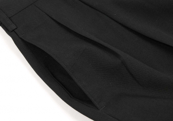 【SALE】ワイズフォーメンY's for men ウールギャバ2タック裾ダブルパンツ 黒S for men Y\u0027s ウールギャバウエストジップポケット スラックス 2タック☆ウールギャバ