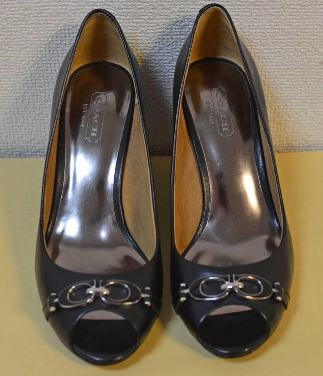 新品COACH コーチ パンプス 黒 （コーチ）黒パンプス 35.5（22.5cm）