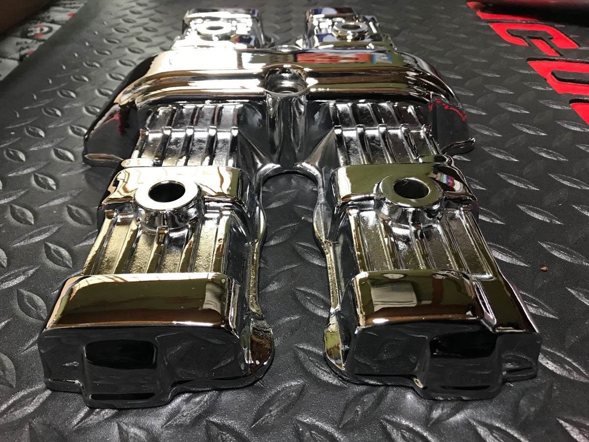CBX400F メッキ ヘッドカバー 純正 加工後未使用 CBX550F 希少 ドレス