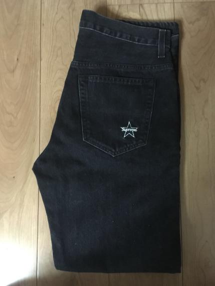 supreme 新品未使用 supreme washed regular jeans 30 インチ ブラック