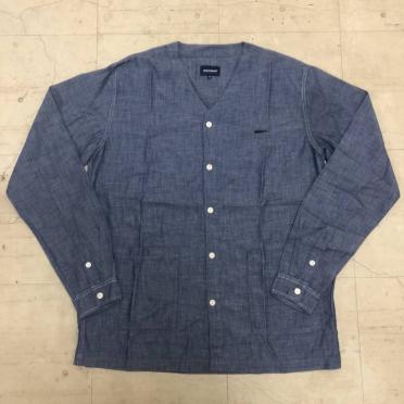 DESCENDANT ROBE CARDIGAN カーディガン シャツ グレー ディセンダント DESCENDANT ◇ カーディガンシャツ ROBE/CHAMBRAY