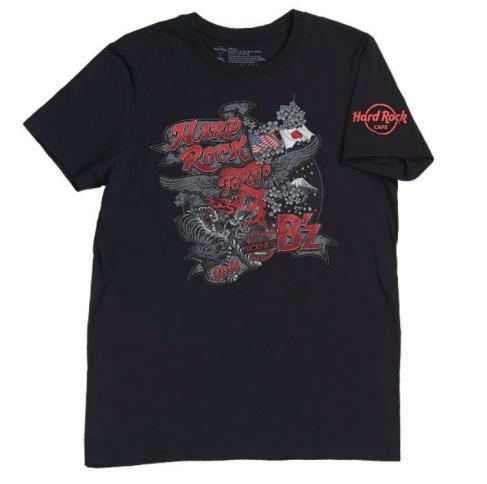 B'z Hard Rock Cafe Tシャツ XLサイズ B'z×Hard Rock Cafe コラボTシャツ 黒 ブラックXLサイズ ハードロック