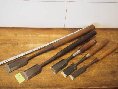 全長55cm 大型 突き鑿 ノミ 黒檀 ノミ 50 45 42 35 24mm まとめ