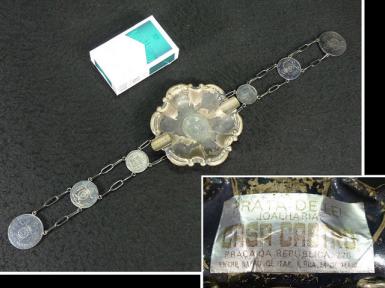 ◇流派◇PRATA DE LEI　灰皿　銀貨７枚付き