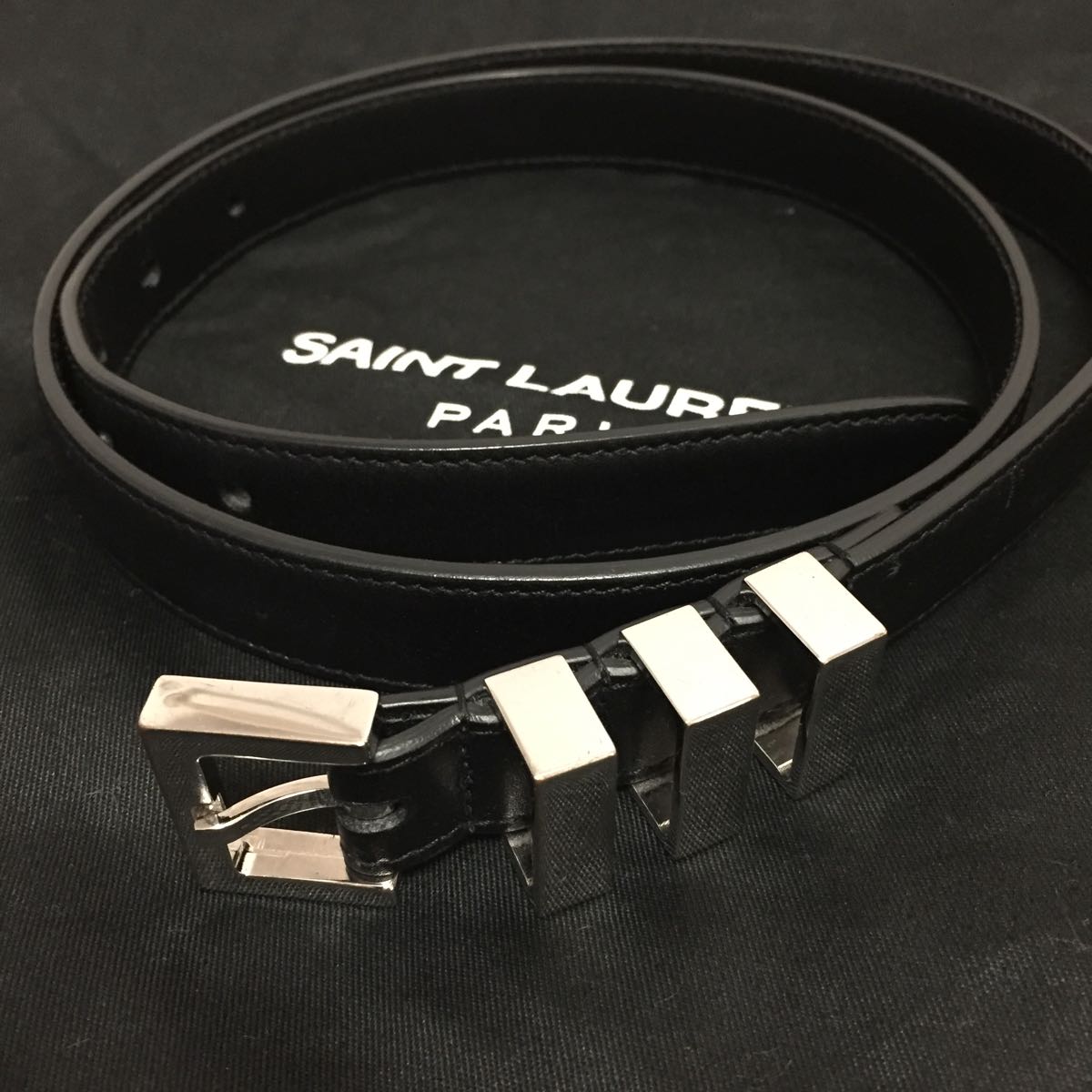 サンローランパリ 三連ベルト 85 エディ SAINT LAURENT 超希少 サイズ 