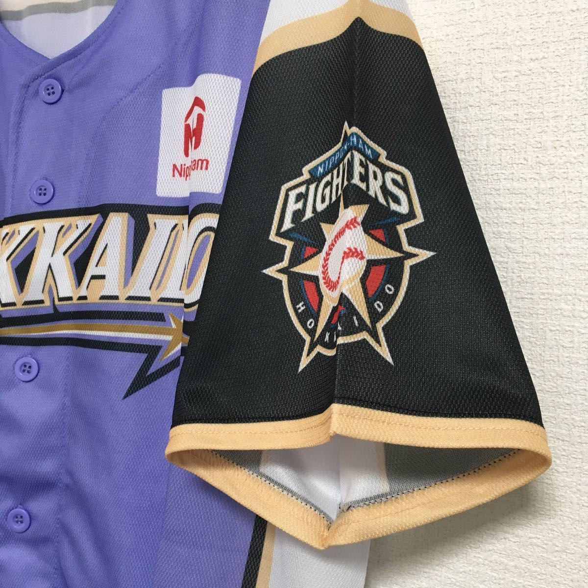 日本ハムファイターズ　応援ユニフォーム（レプリカユニホーム）2015 WE LOVE HOKKAIDO　ラベンダー/パープル　フリーサイズ　USED　B_3