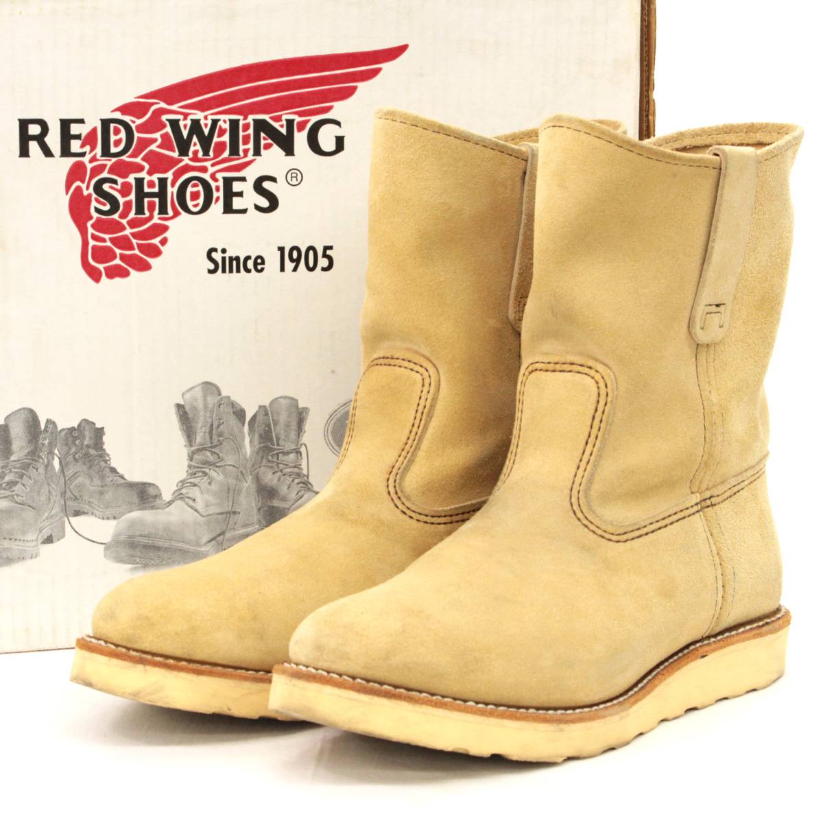 RED WING レッドウイング 8168 スウェードレザー ペコスブーツ US8 26.0cm beige /ベージュ/本革/レザー/7756-RH0418(8インチ)｜売買されたオークション情報、yahooの商品情報をアーカイブ公開 - オークフ 8インチ