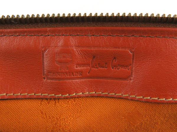 MCM 2WAY ミニボストンバッグ レザー ブラウン レディース ショルダー