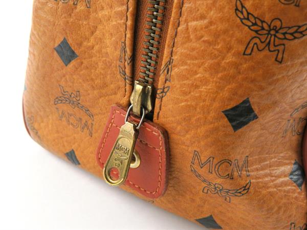 MCM 2WAY ミニボストンバッグ レザー ブラウン レディース ショルダー