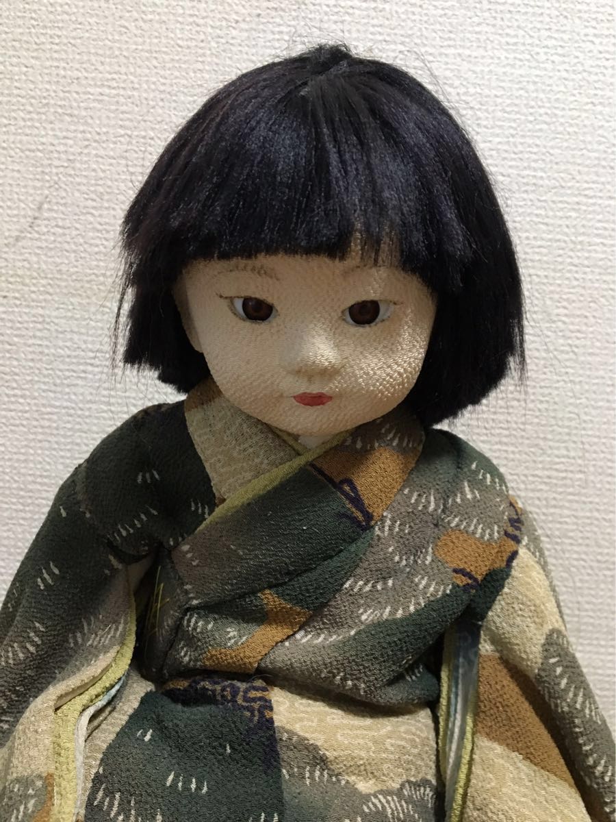 極美品 古い市松人形 45cm 箱入り 元箱 美品 市松人形 日本人形