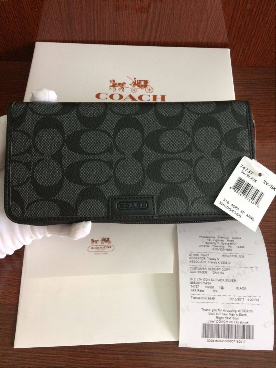 COACH 長財布 チョークマルチ シグネチャー COACH 長財布 コーチ 長財布 6 ラグジュアリー シグネチャー レザー