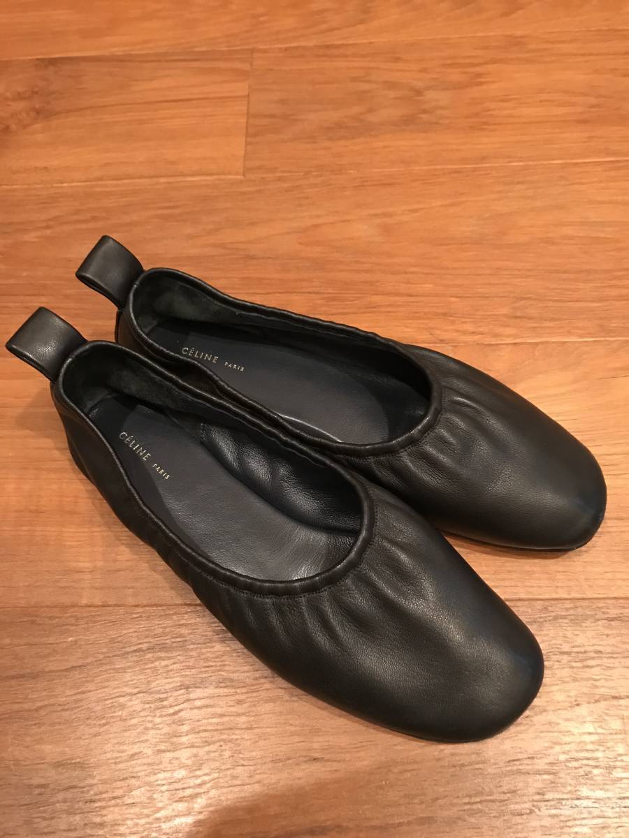 CELINE ☆ セリーヌ ☆ ソフトバレリーナ ブラック 36.5 伊勢丹 CELINE ☆ セリーヌ ☆ ソフトバレリーナ ブラック 36.5 伊勢丹
