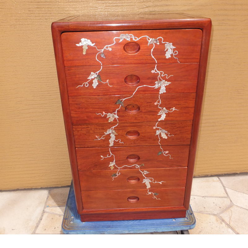RB/K】昭和レトロ 唐木 花梨 螺鈿 箪笥 時代家具 たんす 小