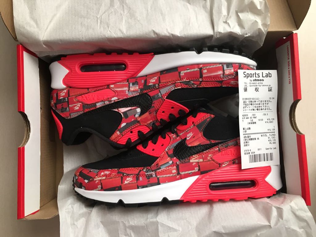 セール販売店舗 NIKE AIR MAX 90 PRNT atmos別注「We Love NIKE」26.5cm US8.5