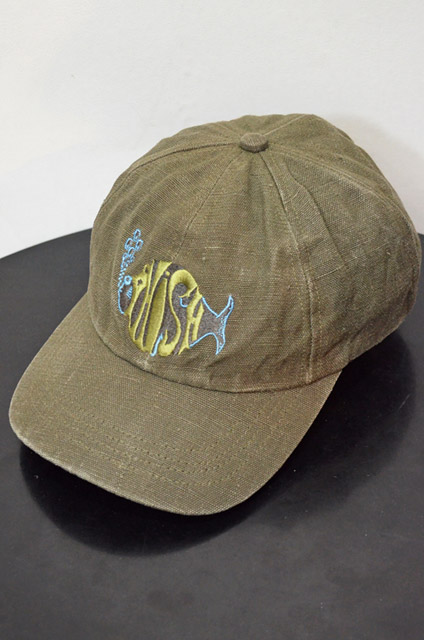 【即決】90's PHISH 6パネルキャップ USA製 フィッシュ グレイトフルデッド バンド BAND ヘンプ 麻 CAP ジェリーガルシア アジャスター付き