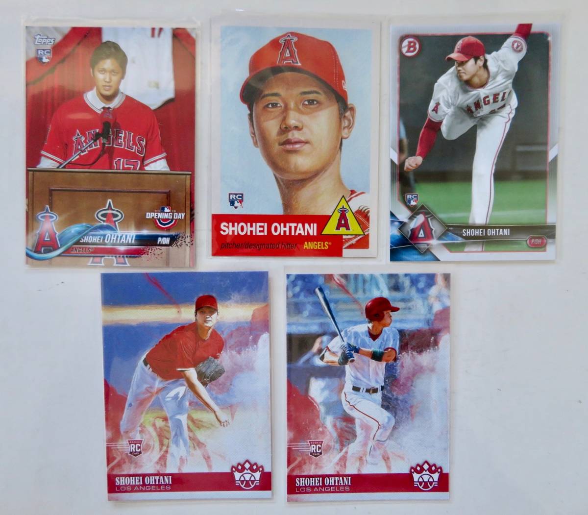 2018 TOPPS / PANINI 大谷翔平 ルーキーカード 5枚セット 【公式通販】