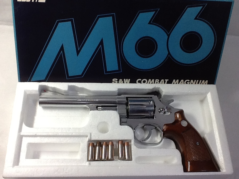 S&W M66 357マグナム　6インチ　コクサイ製　ニッケルフィニッシュ　Smith & Wesson M66 357MAGNUM Nickel Finish　当時物