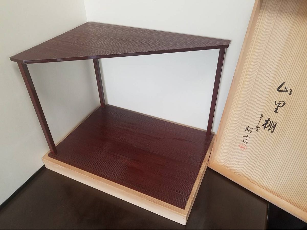 値下げ袋棚扉付き組立式 【極上品】お茶道具／共箱 値下げ、袋棚扉付き