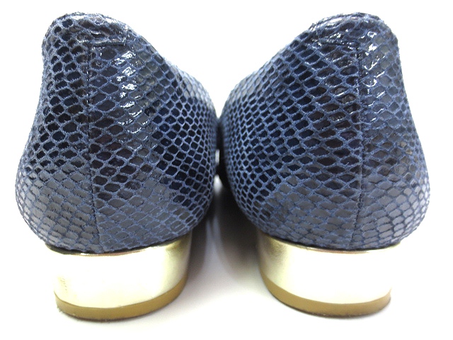 ダイアナ DIANA パイソン型押し ローヒール パンプス 24cm