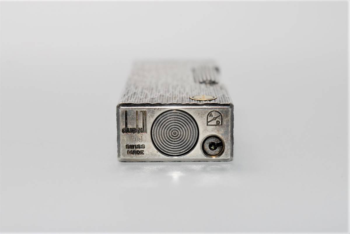 美品 ダンヒル dunhill シルバーカラー ローラー ガスライター 着火 