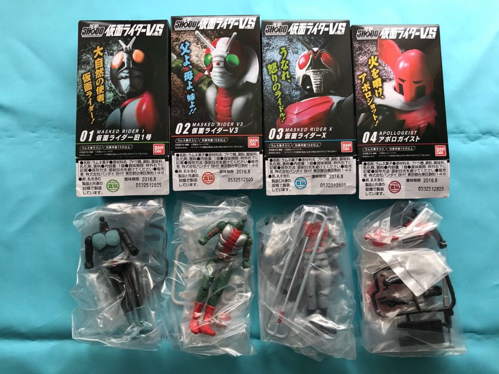 SHODO 仮面ライダーVS 1弾 1BOX 1号・V3・X・アポロ 最終値下げ