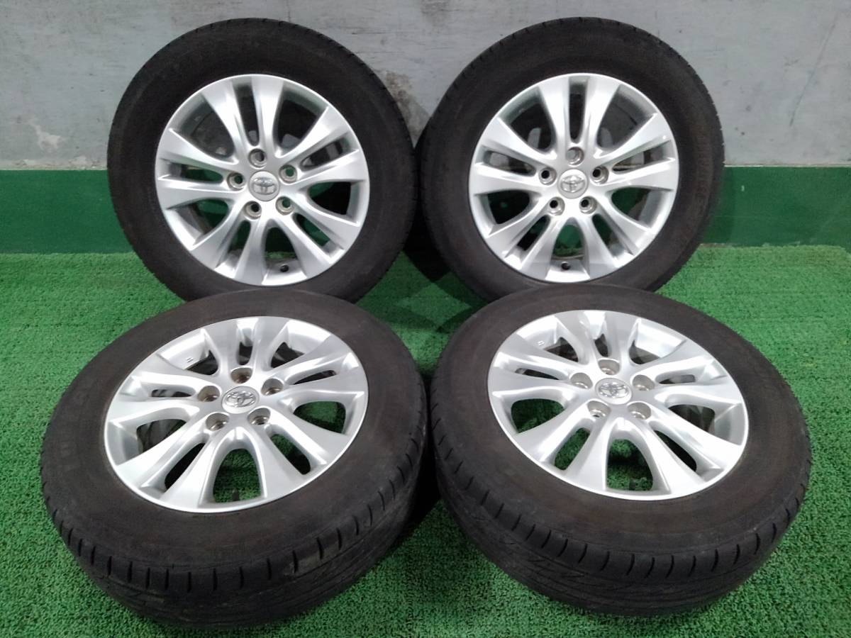 15年 BS LUFT RV 205/60R15 トヨタ純正 6J +50 PCD114.3/5H 中古 4本セット 売切!!