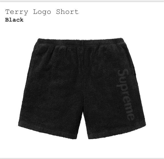 国内正規 新品 18ss Supreme Terry Logo Short Mサイズ 黒 Black シュプリーム テリー ロゴ ショーツ ブラック ②