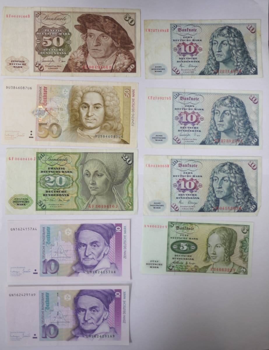8 海外紙幣 福袋 ドイツ Dem Bundesrepublik Deutschland Deutsche Mark マルク 175マルク 9枚 外国 紙幣いろいろ 紙幣 貨幣 古紙 1円から 世界 売買されたオークション情報 Yahooの商品情報をアーカイブ公開 オークファン Aucfan Com