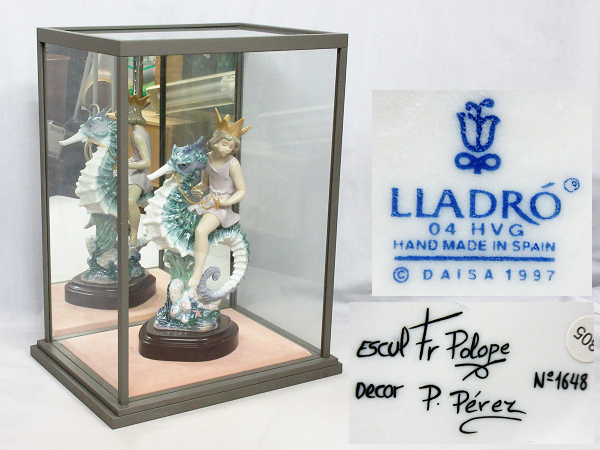 【ひょうたん】LLADRO リヤドロ 陶器人形 「海の王子」 廃盤品 ガラスケース付_1