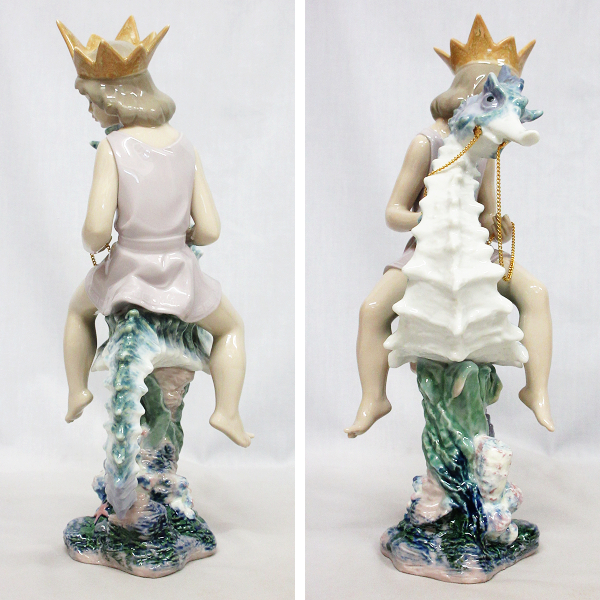 【ひょうたん】LLADRO リヤドロ 陶器人形 「海の王子」 廃盤品 ガラスケース付_8