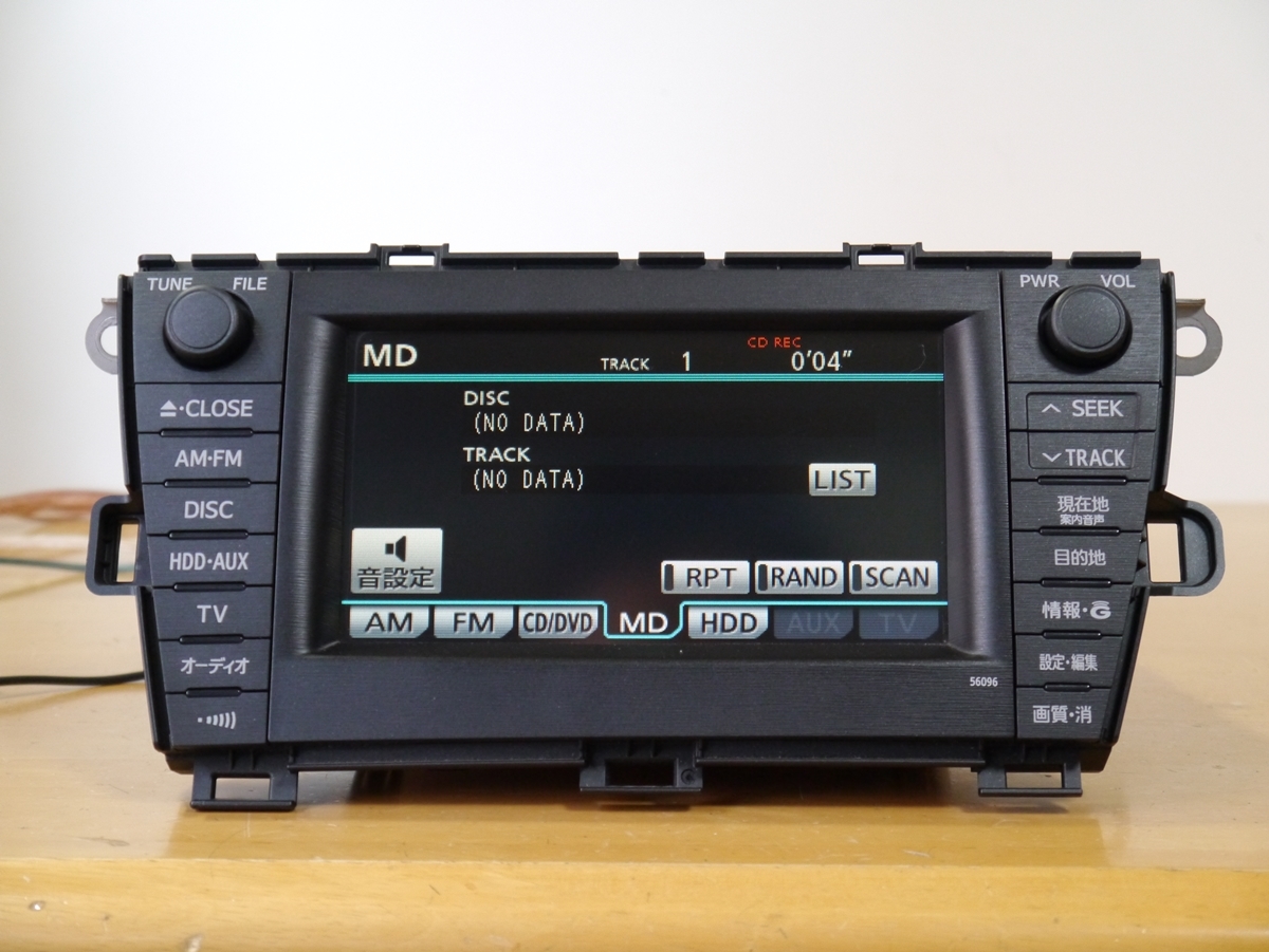 トヨタ純正HDDナビ プリウス 30系 86100-47010 2009年地図 Bluetooth