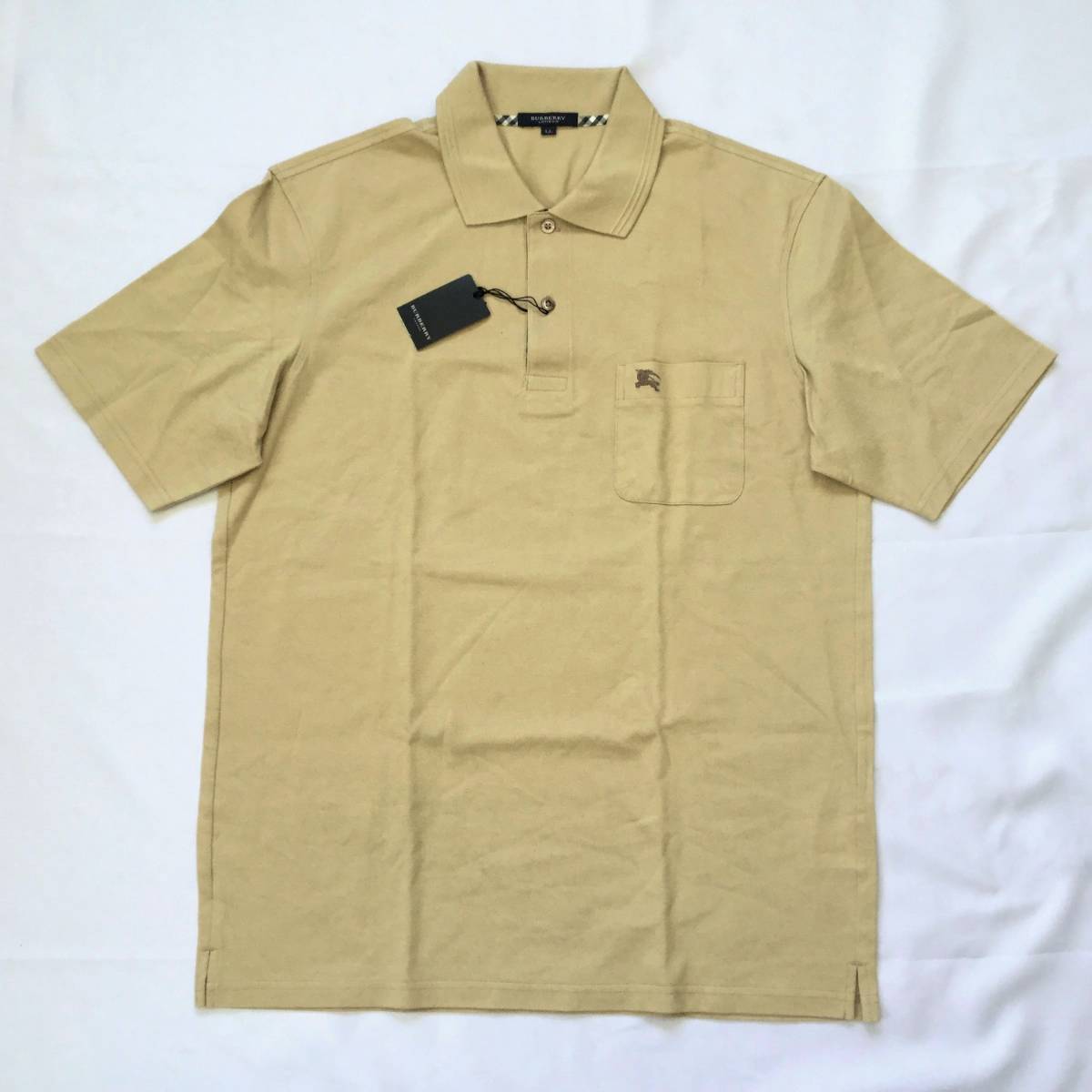 未使用 BURBERRY LONDON バーバリー 半袖ポロシャツ サイズ6 タグ付きブラック 黒 ノバチェック カットソー レディース