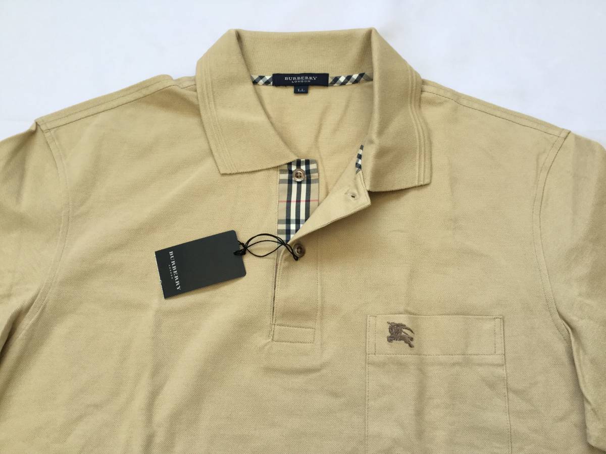 未使用 BURBERRY LONDON バーバリー 半袖ポロシャツ サイズ6 タグ付きブラック 黒 ノバチェック カットソー レディース