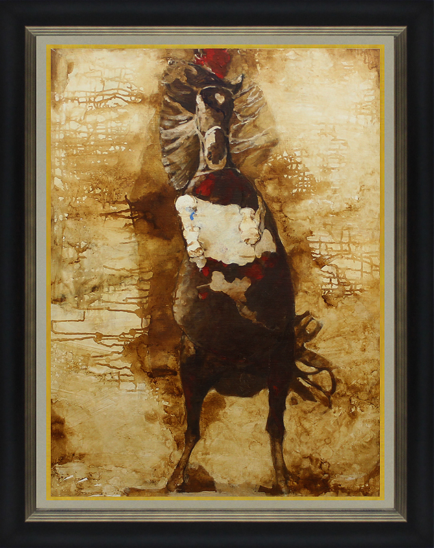 真作保証 副島孝治30号サーカスの馬 画集掲載展覧会出品作！名典 