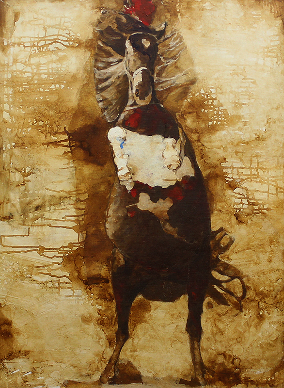真作保証 副島孝治30号サーカスの馬 画集掲載展覧会出品作！名典 