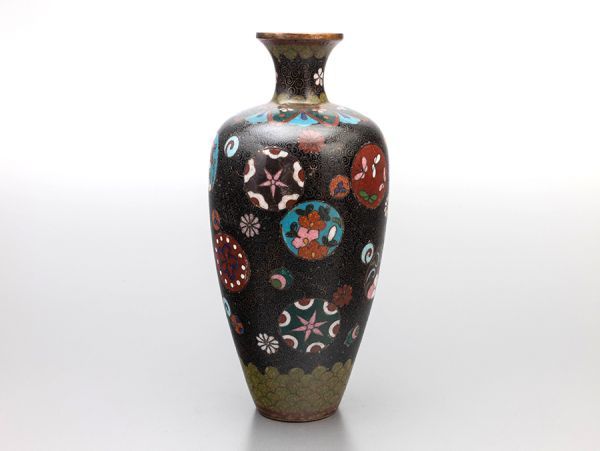 中国美術 花瓶 骨董 古玩 有線七宝 草花吉祥文様 宝物 牡丹唐草 公式 