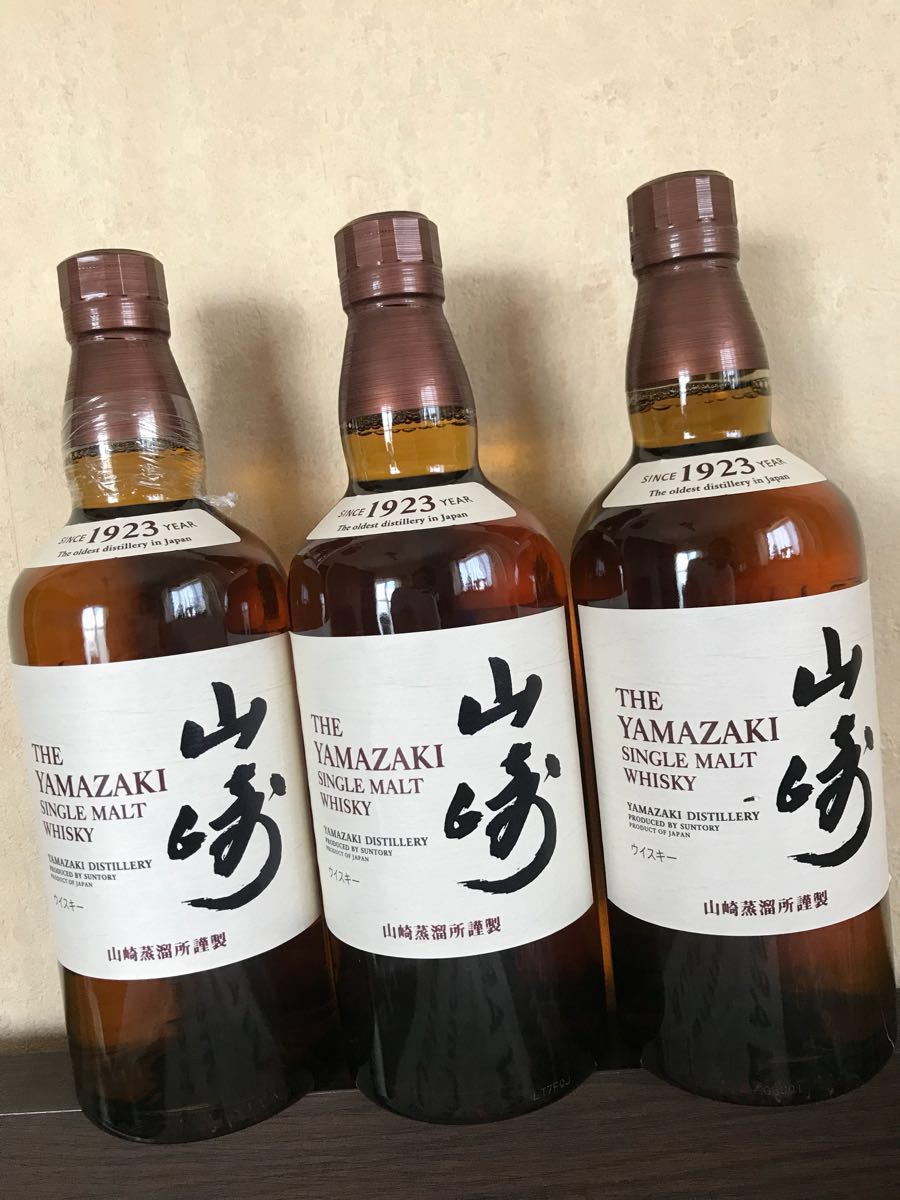 新品 未開封 山崎シングルモルト ウィスキー 700ml 3本セット サントリー 山崎 シングルモルト ウイスキー 新品未開封 700ml 3本