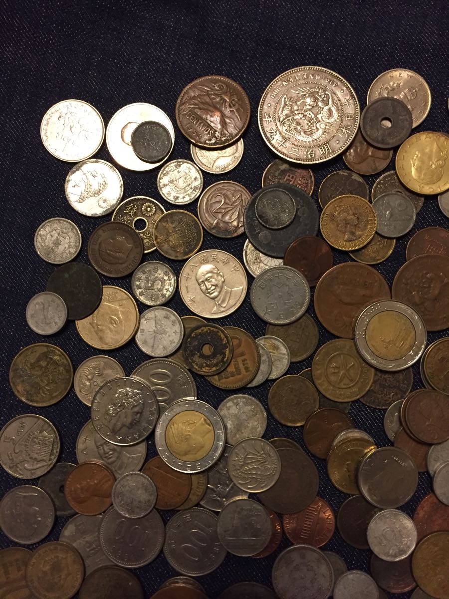 1円スタート！国内及び海外古銭 1000g 1円~G169イギリス 貿易銀 壹
