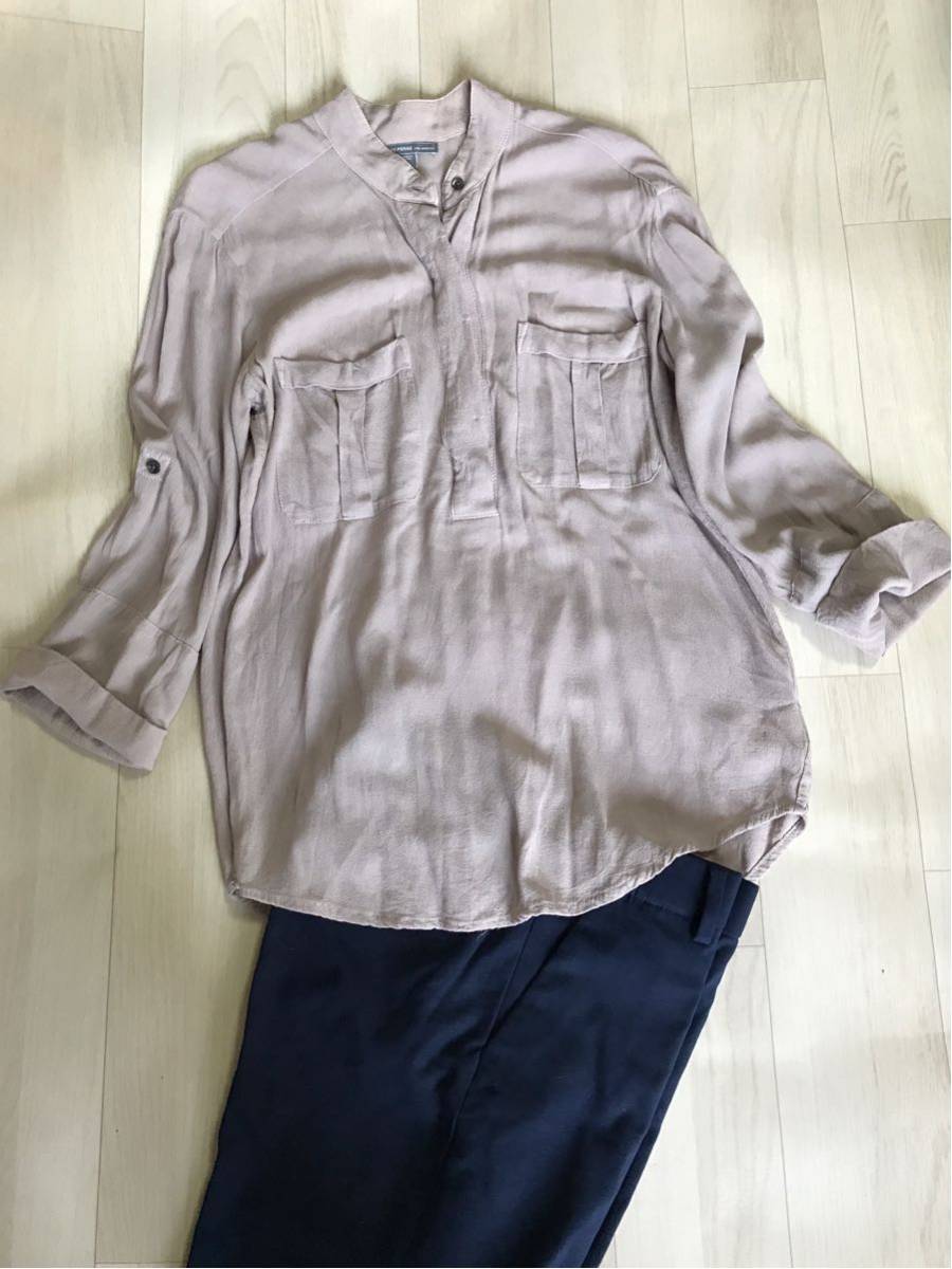 トゥモローランド購入！ジェームスパース！グレージュ落ち感ブラウス！story