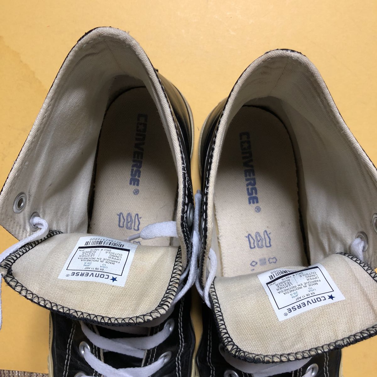 CONVERSE オールスター ハイカット レザー 黒 ブラック US10 28.5cm 