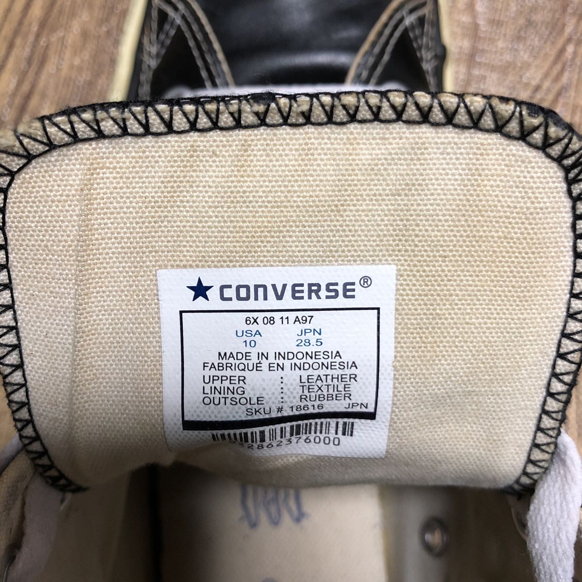 CONVERSE オールスター ハイカット レザー 黒 ブラック US10 28.5cm 