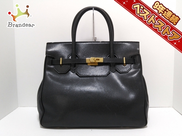 ヘルノ HERNO バッグ ハンドバッグ レザー 黒 レディースファッション