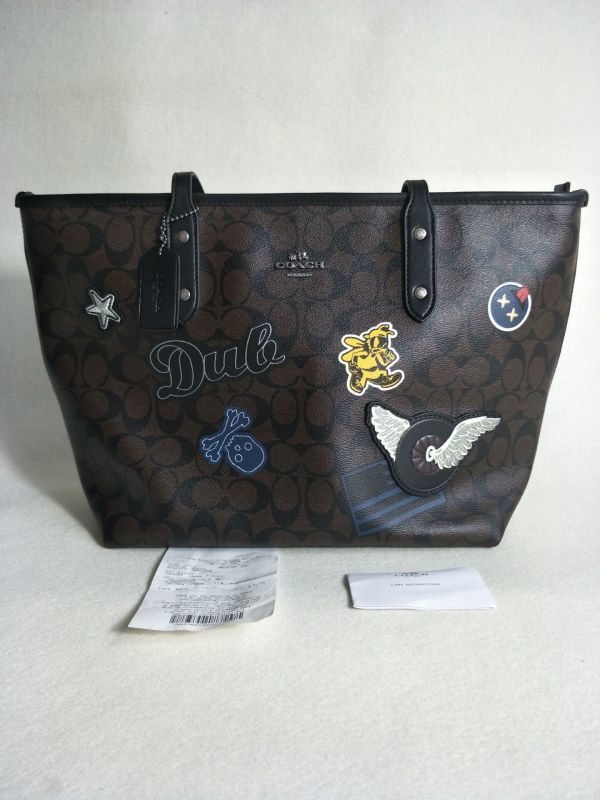 新品】COACH コーチ トートバッグ F11800 ブラウン×ブラック Brandol 