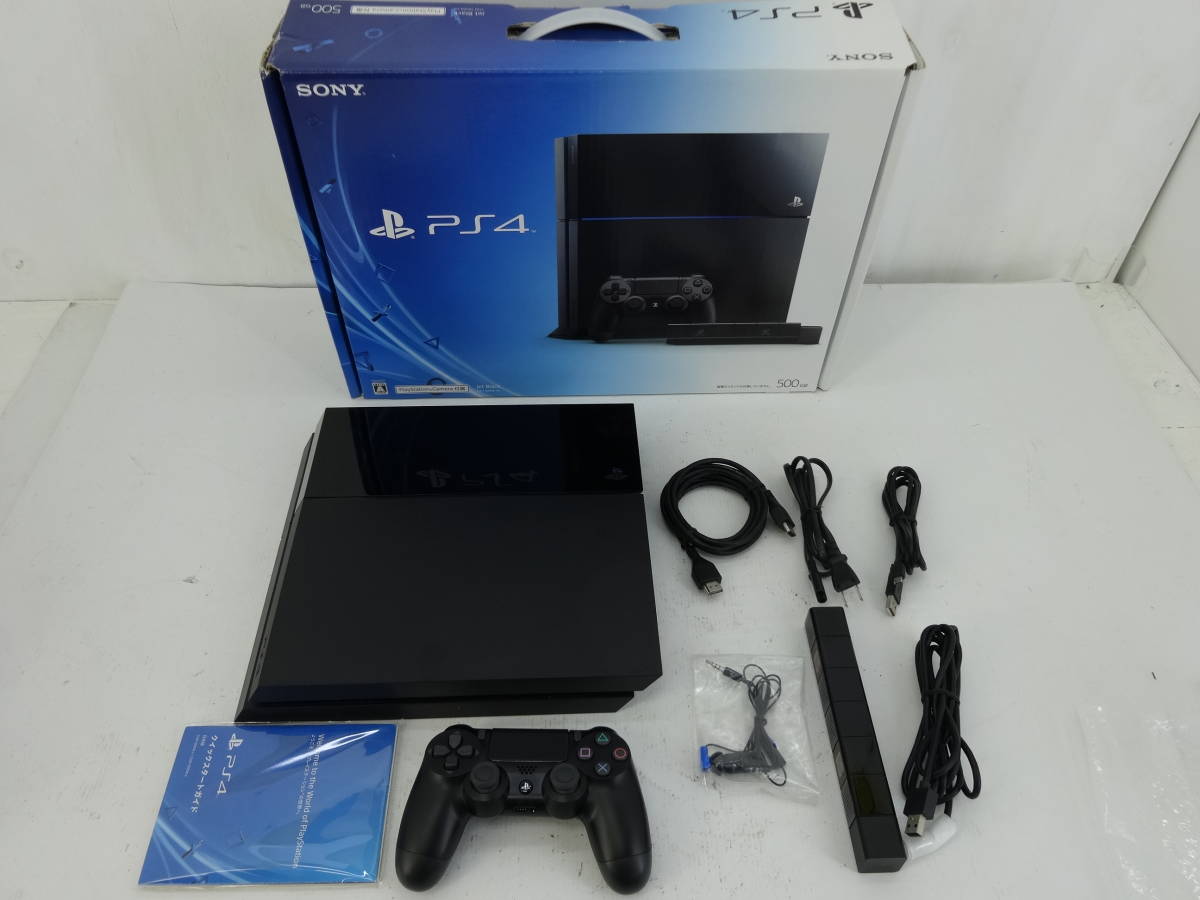 29◎100/ PS4 500GB カメラ同梱版 ジェットブラック CUH-1000 中古